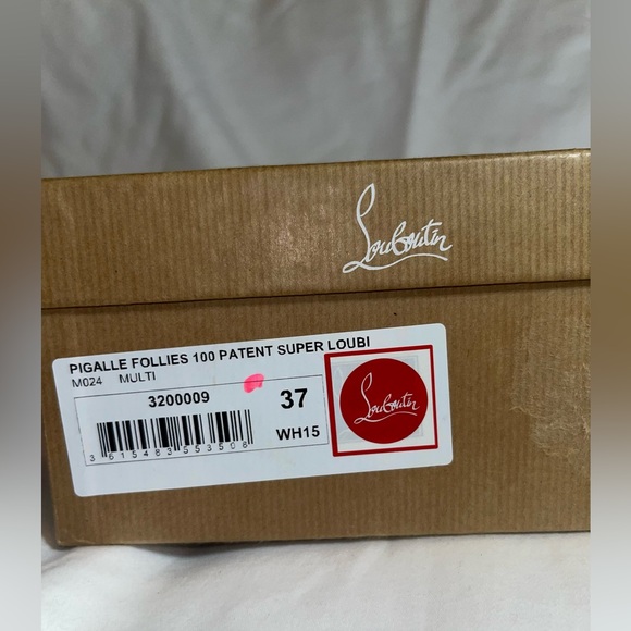 Christian Louboutin Pigalle Follies 100 Patent Super Loubi Multi Heel Pump 37 - Picture 7 of 7